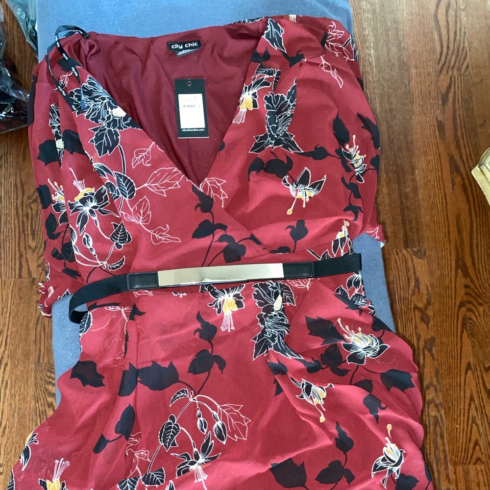 Wrap Dress - red sz 18